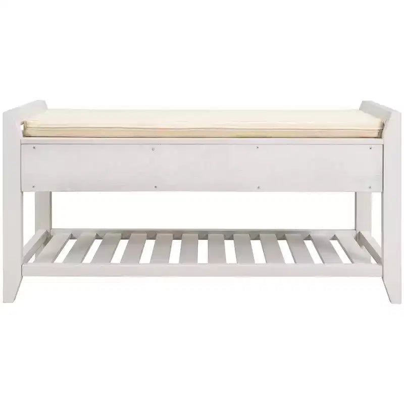 Banc de rangement multifonction Whisen pour entrée avec coussin amovible et tiroirs