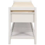 Banc de rangement multifonction Whisen pour entrée avec coussin amovible et tiroirs