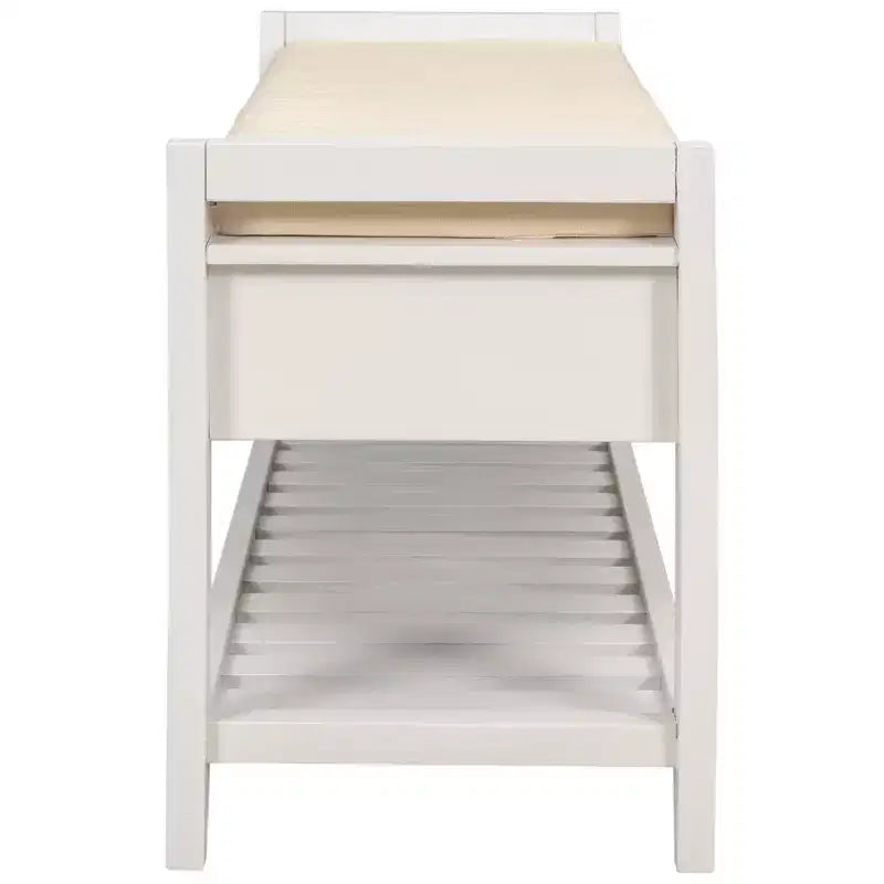 Banc de rangement multifonction Whisen pour entrée avec coussin amovible et tiroirs