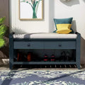 Whisen Multipurpose Entryway Storage Bench with Removable Cushion and Drawers