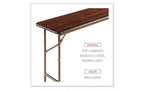 Table pliante en bois Alera, rectangulaire, 59,88 larg. x 17,75 prof. x 29,13 haut., Acajou