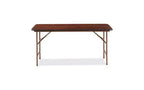 Table pliante en bois Alera, rectangulaire, 59,88 larg. x 17,75 prof. x 29,13 haut., Acajou