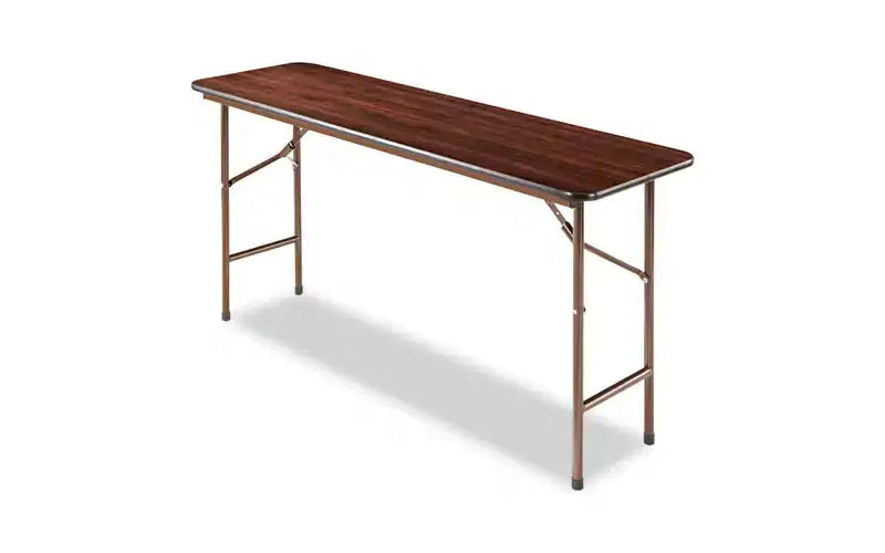 Table pliante en bois Alera, rectangulaire, 59,88 larg. x 17,75 prof. x 29,13 haut., Acajou