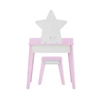 Fantasy Fields Coiffeuse pour enfant en bois Little Princess Star avec miroir LED et tabouret