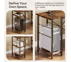 Bestier Bureau d'angle en forme de L de 47'', bureau d'ordinateur réversible avec étagères réglables, table d'étude pour 2 personnes, idéal pour les petits espaces de bureau à domicile