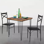 Ensemble de salle à manger VECELO, ensemble table et chaises 3/5 pièces avec 2/4 chaises rembourrées pour petit espace, appartement