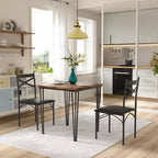 Ensemble de salle à manger VECELO, ensemble table et chaises 3/5 pièces avec 2/4 chaises rembourrées pour petit espace, appartement