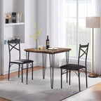 Ensemble de salle à manger VECELO, ensemble table et chaises 3/5 pièces avec 2/4 chaises rembourrées pour petit espace, appartement