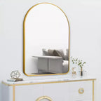 Miroir Mural PexFix avec Cadre Métallique, Angles Arrondis, pour Salle de Bain ou Décoration Murale, Lot de 2