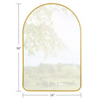 Miroir Mural PexFix avec Cadre Métallique, Angles Arrondis, pour Salle de Bain ou Décoration Murale, Lot de 2