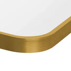 Miroir Mural PexFix avec Cadre Métallique, Angles Arrondis, pour Salle de Bain ou Décoration Murale, Lot de 2