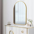 Miroir Mural PexFix avec Cadre Métallique, Angles Arrondis, pour Salle de Bain ou Décoration Murale, Lot de 2