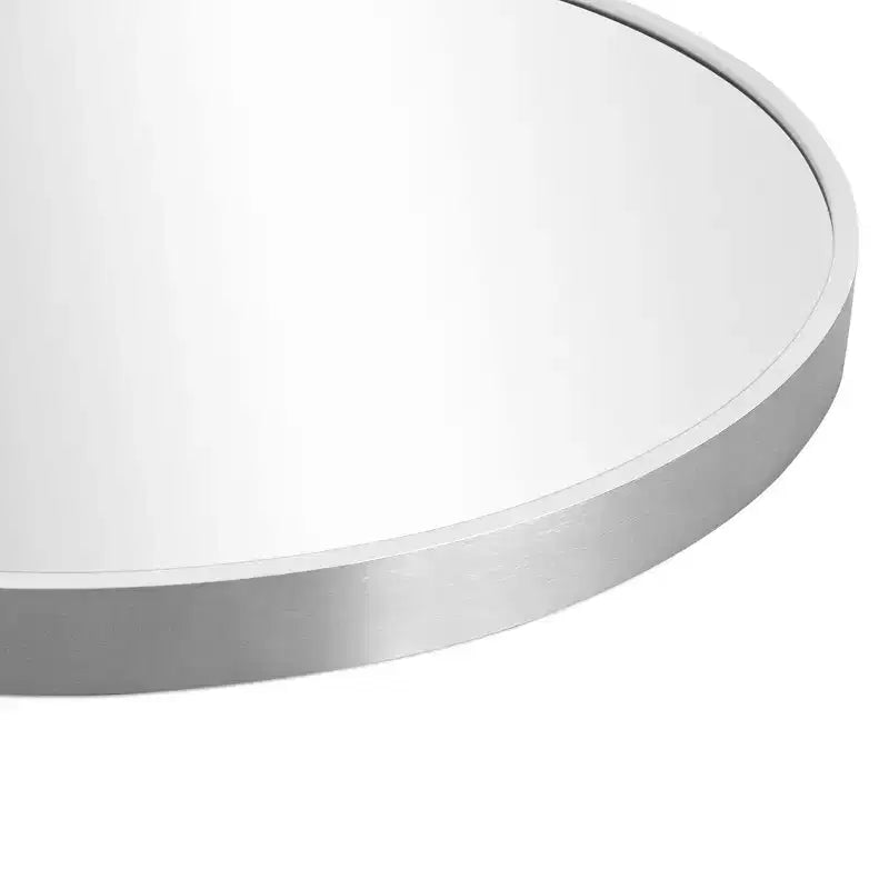 Miroir Mural PexFix avec Cadre Métallique, Angles Arrondis, pour Salle de Bain ou Décoration Murale, Lot de 2