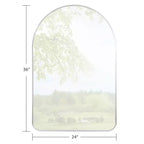 Miroir Mural PexFix avec Cadre Métallique, Angles Arrondis, pour Salle de Bain ou Décoration Murale, Lot de 2