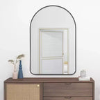 Miroir Mural PexFix avec Cadre Métallique, Angles Arrondis, pour Salle de Bain ou Décoration Murale, Lot de 2