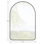 Miroir Mural PexFix avec Cadre Métallique, Angles Arrondis, pour Salle de Bain ou Décoration Murale, Lot de 2
