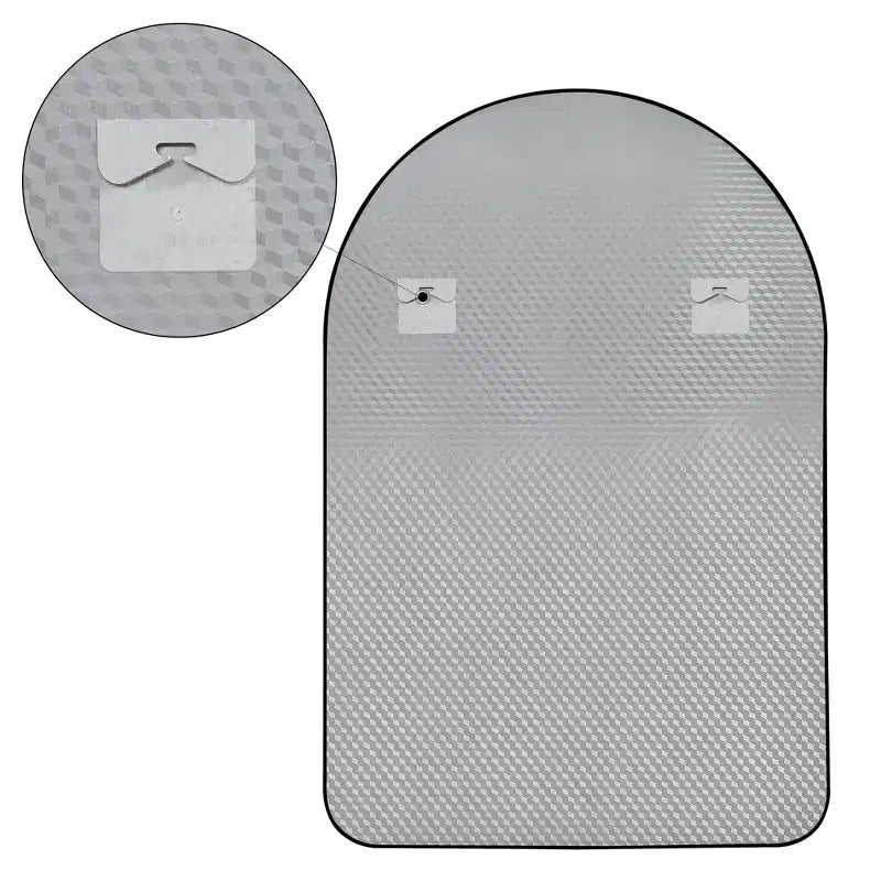 Miroir Mural PexFix avec Cadre Métallique, Angles Arrondis, pour Salle de Bain ou Décoration Murale, Lot de 2