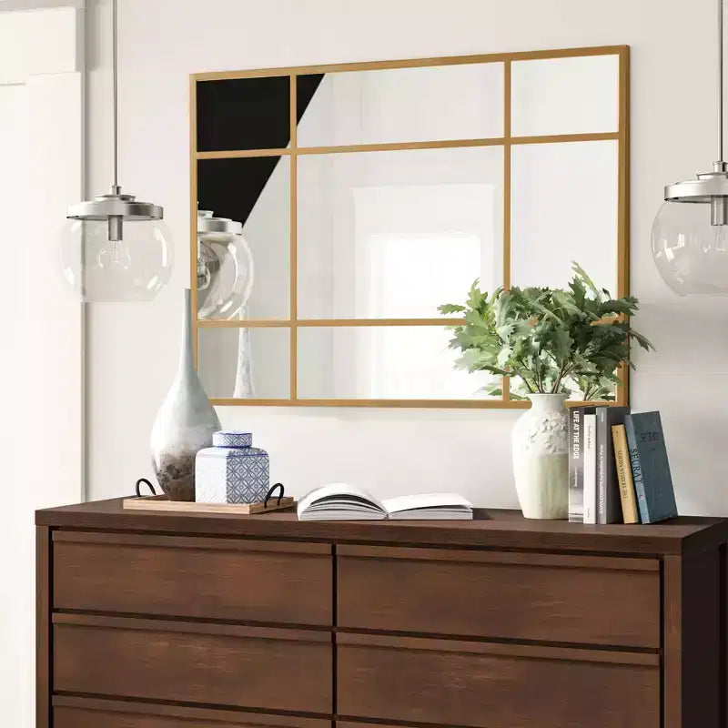 PexFix Miroir mural cintrée avec cadre en métal