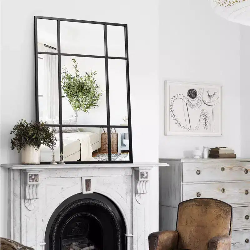 PexFix Miroir mural cintrée avec cadre en métal