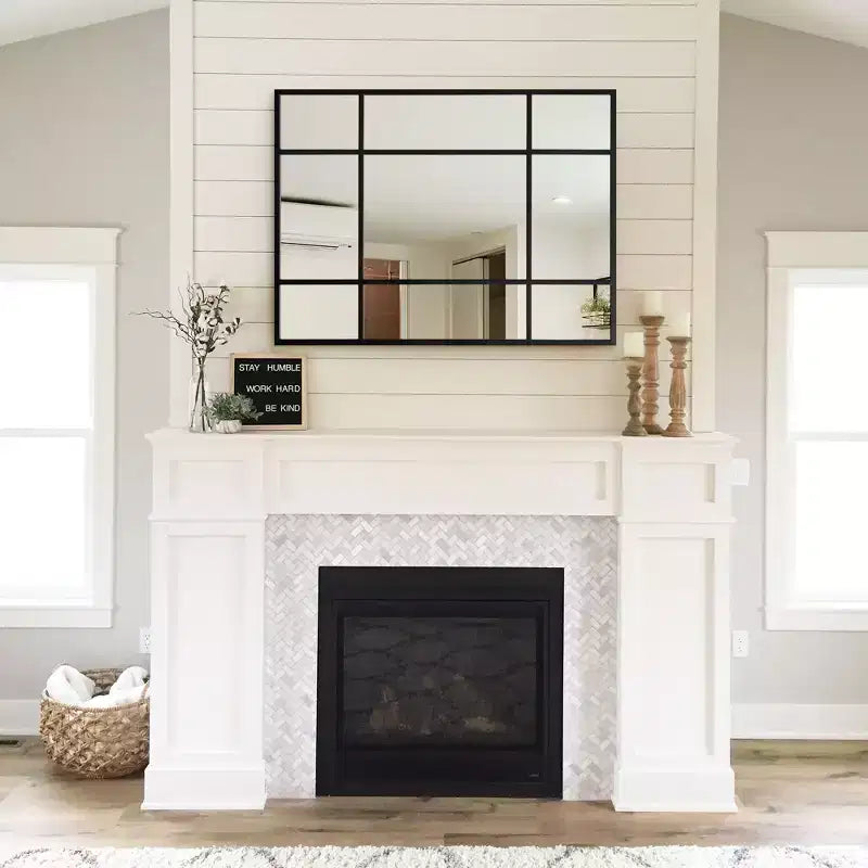 PexFix Miroir mural cintrée avec cadre en métal