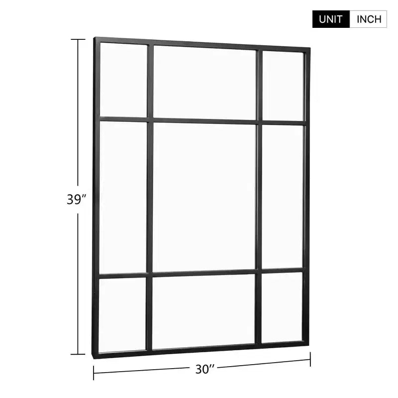 PexFix Miroir mural cintrée avec cadre en métal