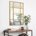 PexFix Miroir mural cintrée avec cadre en métal