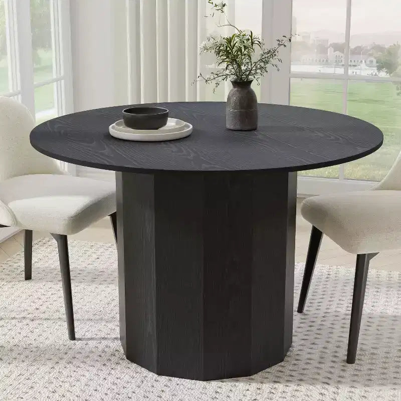 PexFix 46 Round Solid Wood Dining Table Kitchen Tables