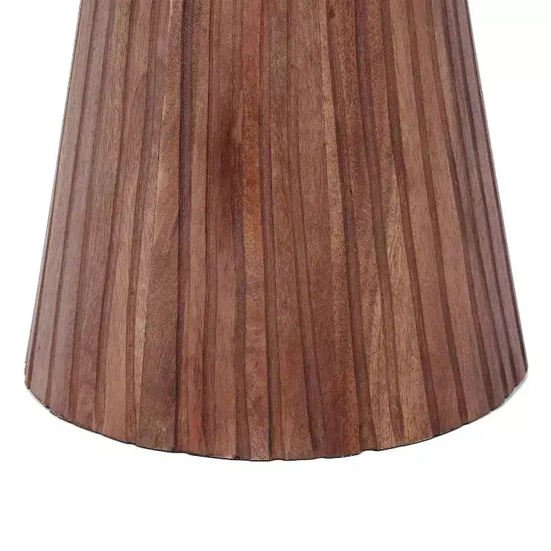 Table d'appoint ronde Christopher Knight Home Arbor en bois de manguier, finition noyer