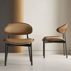 Lot de 2 chaises de salle à manger Luck Live style moderne du milieu du siècle, chaises de cuisine en similicuir