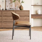 Lot de 2 chaises de salle à manger Luck Live style moderne du milieu du siècle, chaises de cuisine en similicuir