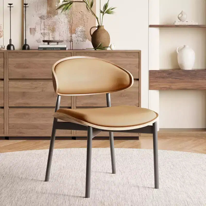 Lot de 2 chaises de salle à manger Luck Live style moderne du milieu du siècle, chaises de cuisine en similicuir