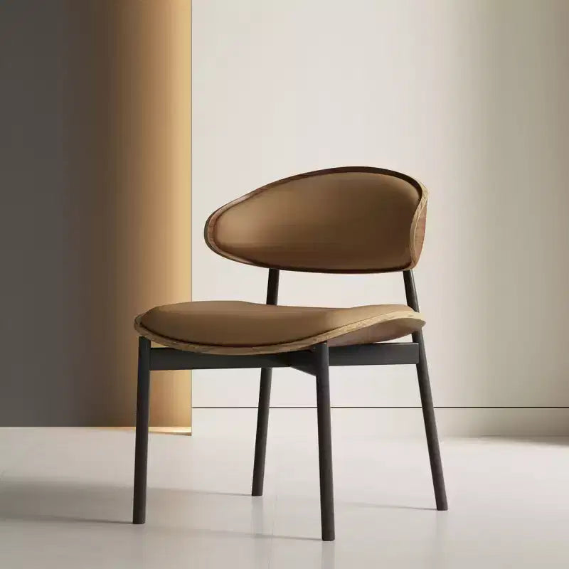 Lot de 2 chaises de salle à manger Luck Live style moderne du milieu du siècle, chaises de cuisine en similicuir