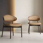 Lot de 2 chaises de salle à manger Luck Live style moderne du milieu du siècle, chaises de cuisine en similicuir