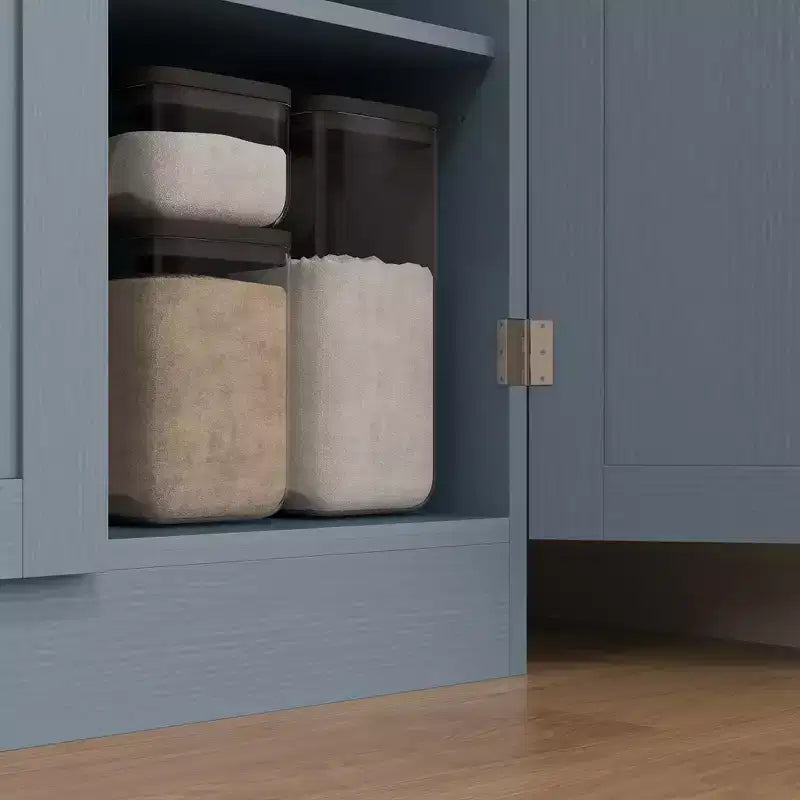 HOMCOM Garde-Manger de cuisine autoportant 170 cm, Armoire de rangement à 4 portes avec étagères réglables et portes