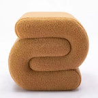 GDFStudio Mila 19.3 Teddy S-Shape Ottoman/Footstool