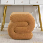 GDFStudio Mila 19.3 Ottoman/Repose-pieds Teddy en forme de S