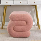 GDFStudio Mila 19.3 Ottoman/Repose-pieds Teddy en forme de S