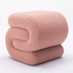 GDFStudio Mila 19.3 Ottoman/Repose-pieds Teddy en forme de S