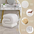 GDFStudio Mila 19.3 Ottoman/Repose-pieds Teddy en forme de S