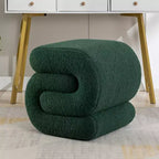 GDFStudio Mila 19.3 Ottoman/Repose-pieds Teddy en forme de S