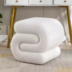 GDFStudio Mila 19.3 Ottoman/Repose-pieds Teddy en forme de S