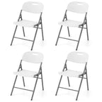 Lot de 4/8/12 chaises pliantes Costway en plastique HDPE avec cadre en métal pour maison ou bureau