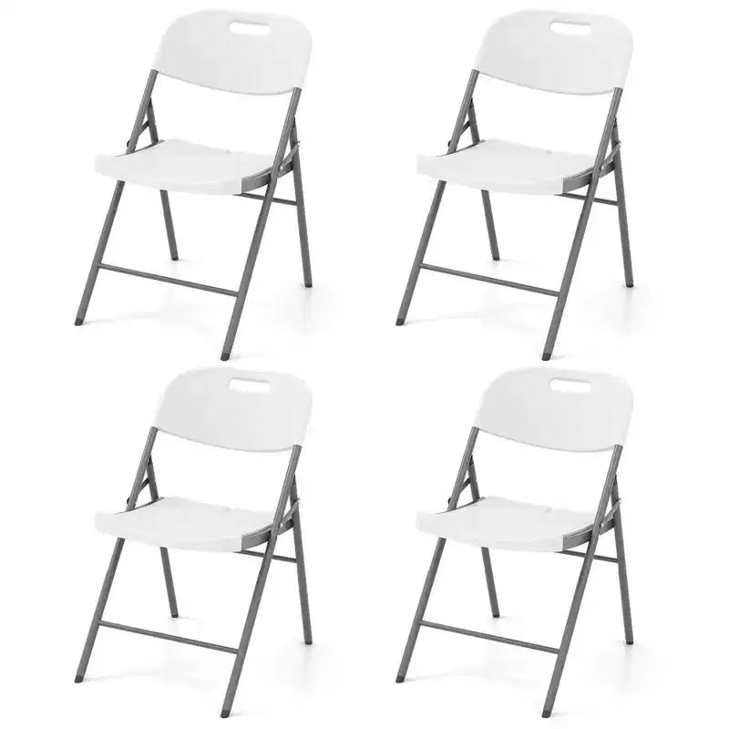 Lot de 4/8/12 chaises pliantes Costway en plastique HDPE avec cadre en métal pour maison ou bureau