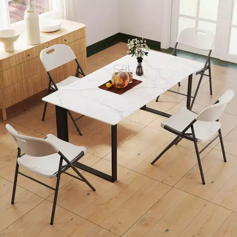 Lot de 4/8/12 chaises pliantes Costway en plastique HDPE avec cadre en métal pour maison ou bureau