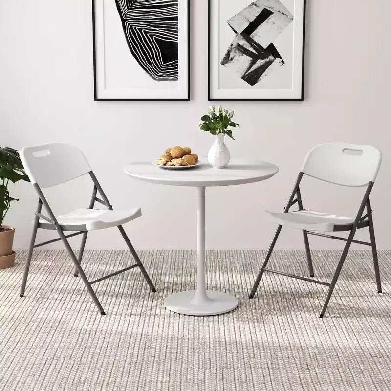 Lot de 4/8/12 chaises pliantes Costway en plastique HDPE avec cadre en métal pour maison ou bureau