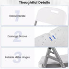Lot de 4/8/12 chaises pliantes Costway en plastique HDPE avec cadre en métal pour maison ou bureau