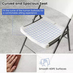 Lot de 4/8/12 chaises pliantes Costway en plastique HDPE avec cadre en métal pour maison ou bureau