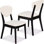 Ensemble de 2 chaises de salle à manger en bois et tissu, style moderne du milieu du siècle, de la marque Best Choice Products