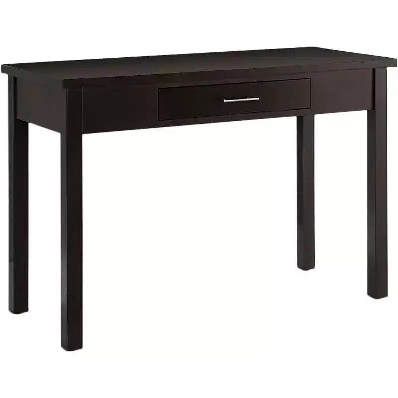 Kings Brand Furniture Bureau Parsons avec tiroir pour la maison et le bureau, en bois, espresso