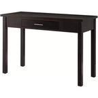 Kings Brand Furniture Bureau Parsons avec tiroir pour la maison et le bureau, en bois, espresso
